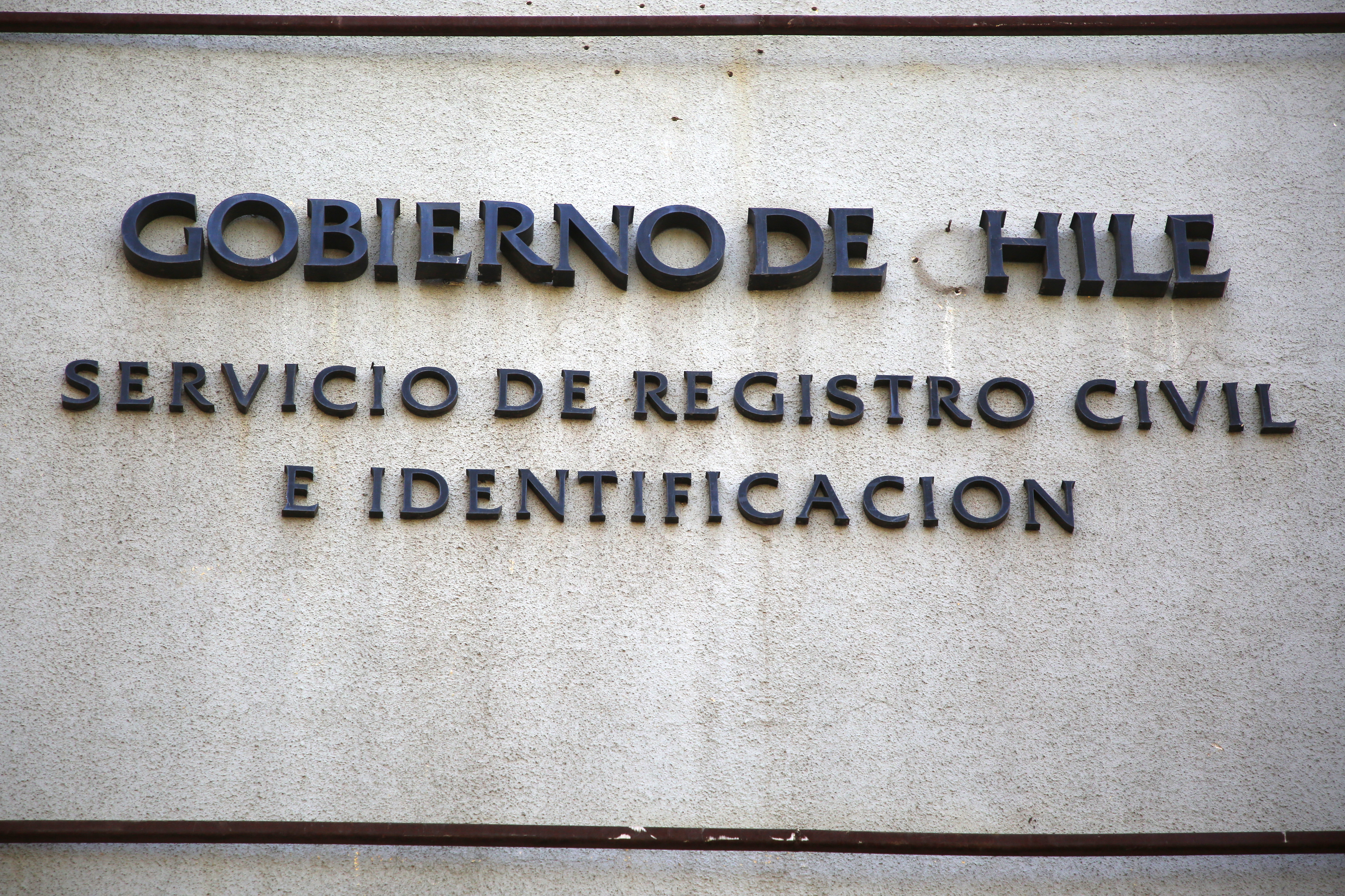 Frontis de oficina de Registro Civil 