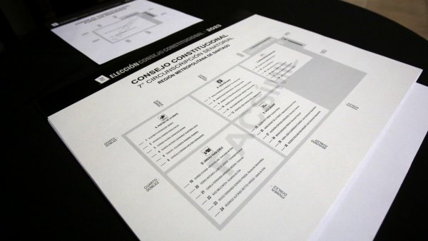 Facsímil de votación de la región Metropolitana