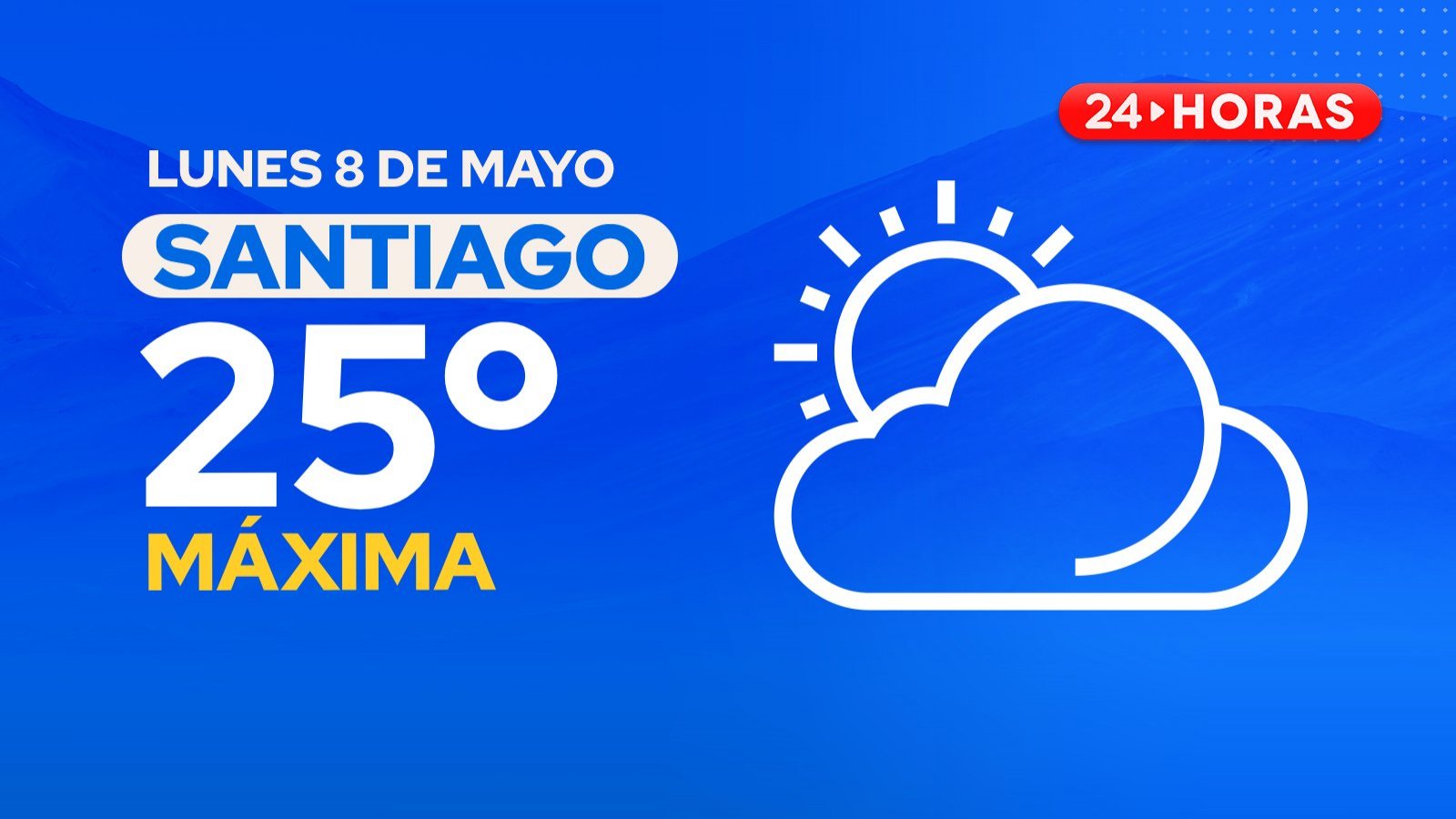 Tiempo en Santiago para lunes 8 de mayo