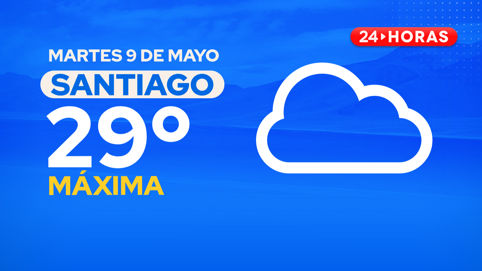 Tiempo en Santiago para lunes 8 de mayo