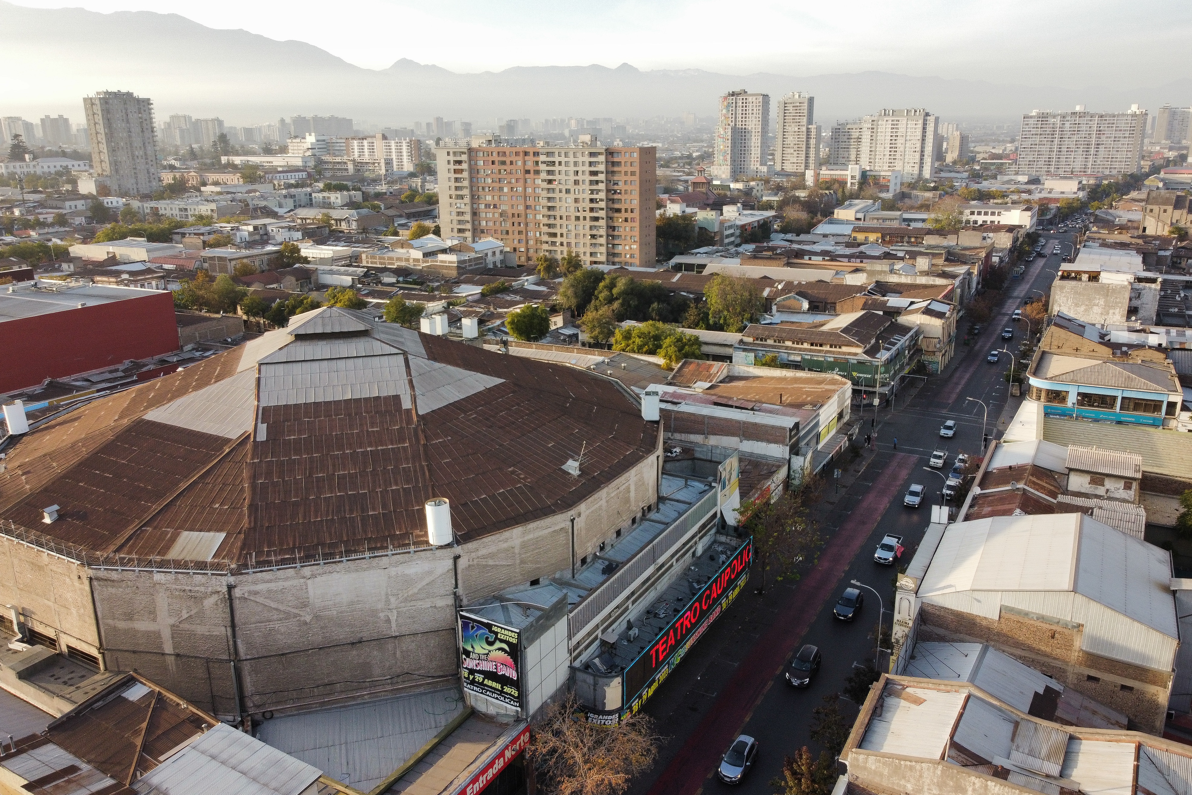 Fotografía panorámica de Santiago de Chile