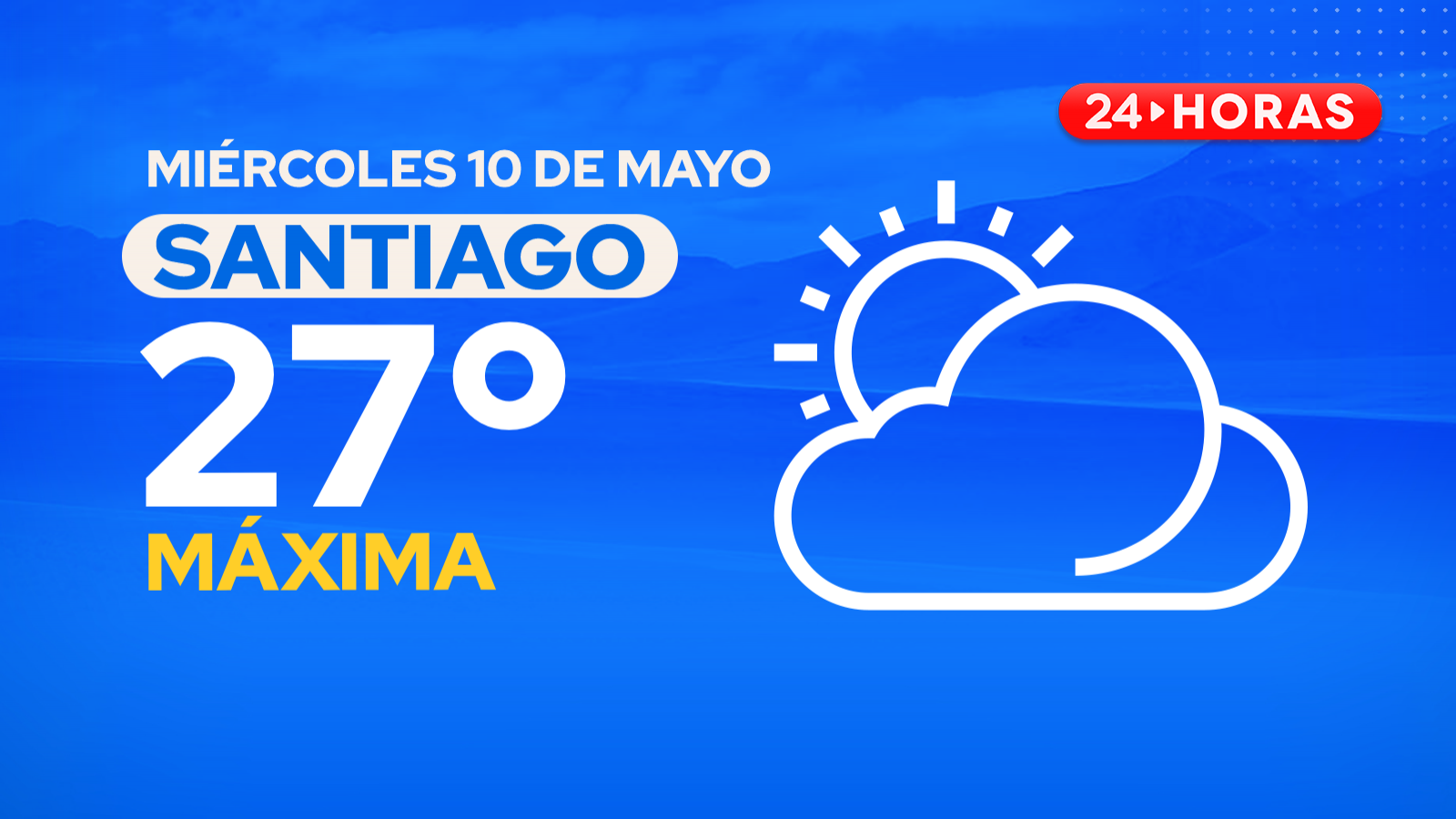 El tiempo en Santiago para este miércoles 10 de mayo 2023