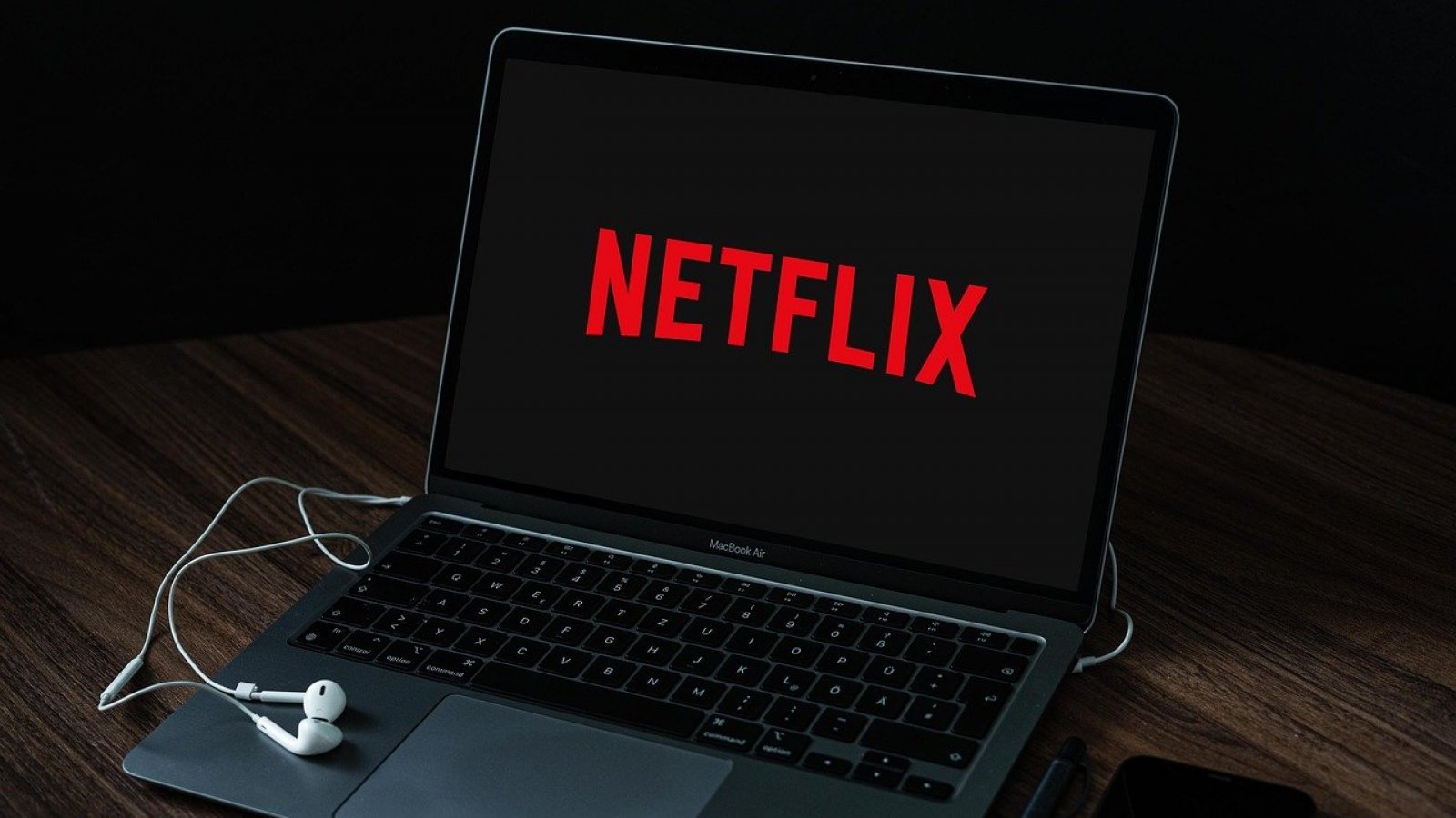 Logo de Netflix en computador