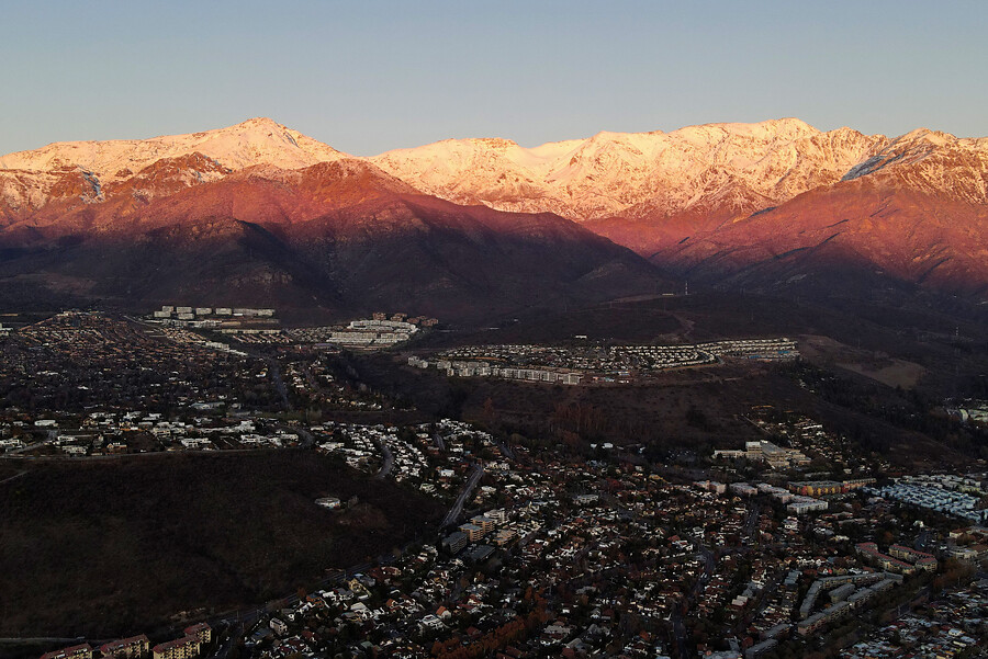 Vista aérea de Santiago