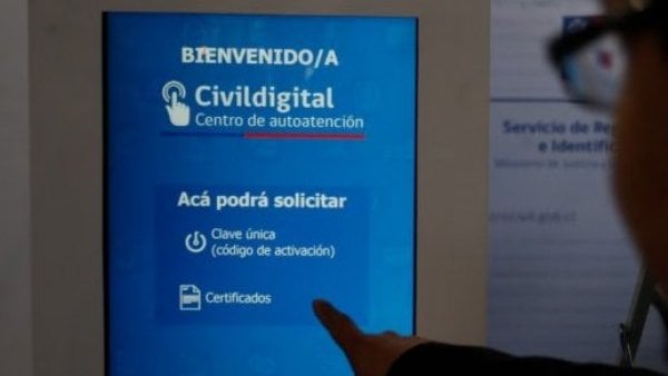 Tótem de autoatención del Registro Civil