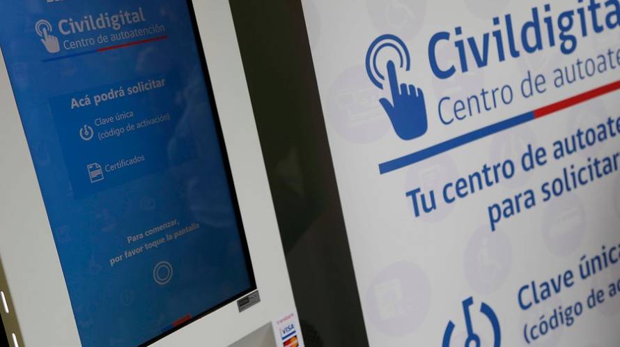 Tótem de autoatención del Registro Civil