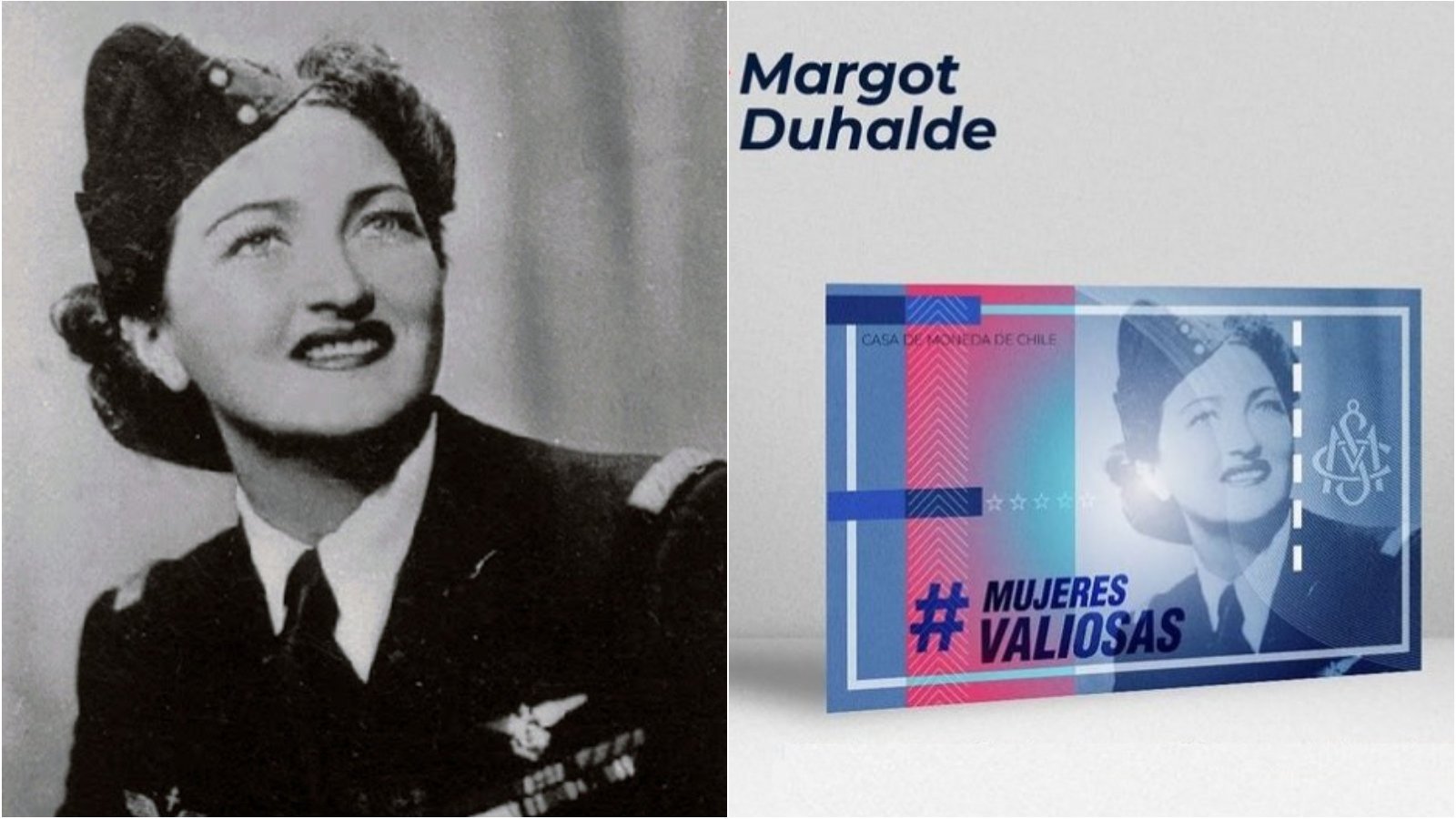Margot Duhalde, la primera piloto de guerra chilena