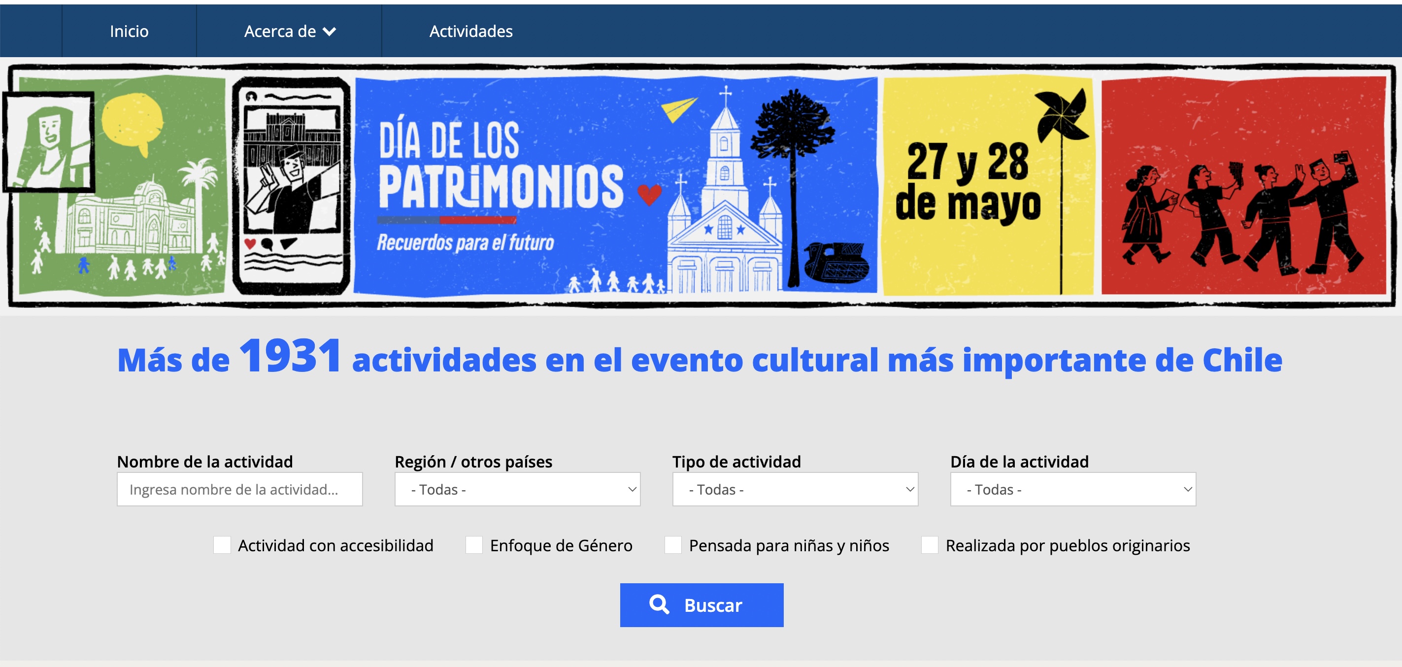 Página web del Día del Patrimonio