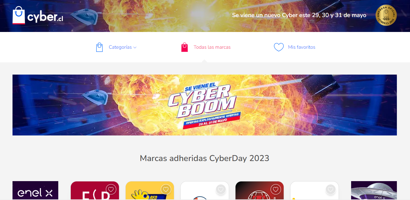 Página web del CyberDay 2023