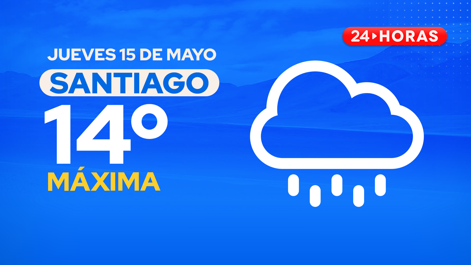El tiempo en Santiago para este jueves 25 de mayo 2023