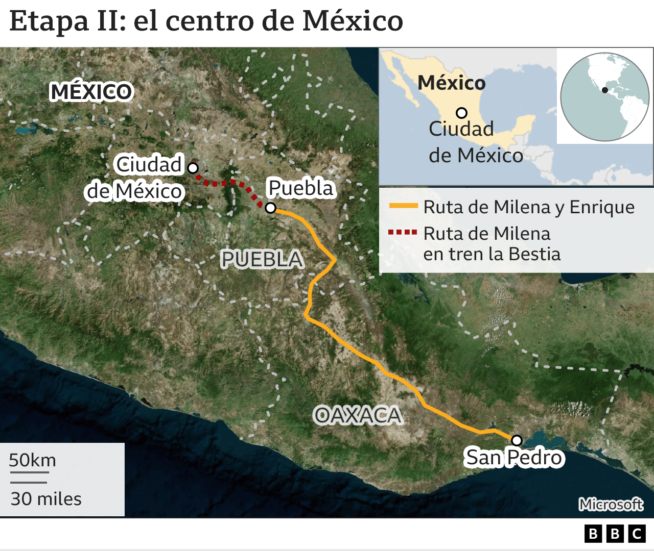 mapa segunda etpa del recorrido.