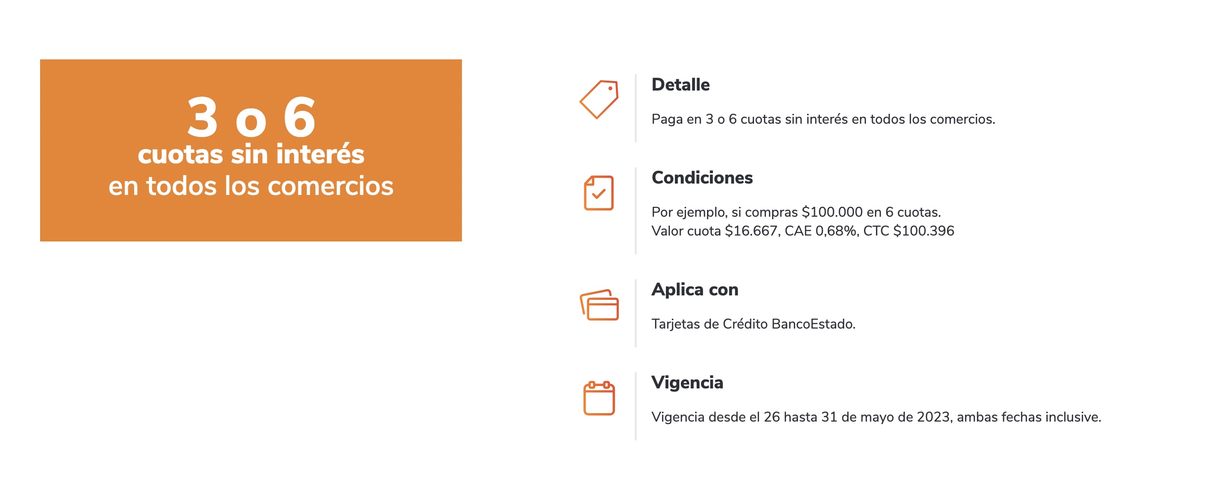 Pantallazo página BancoEstado para pagar cuotas sin interes