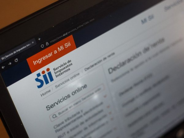 Foto del sitio web del SII