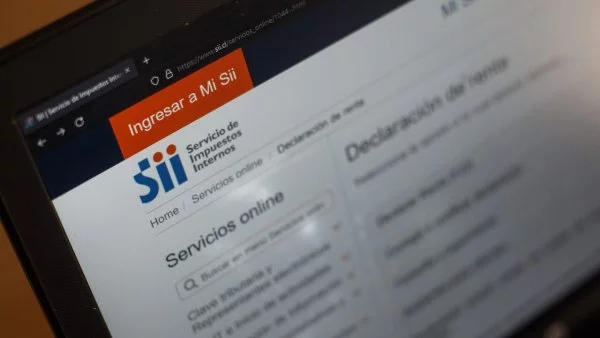 Foto del sitio web del SII
