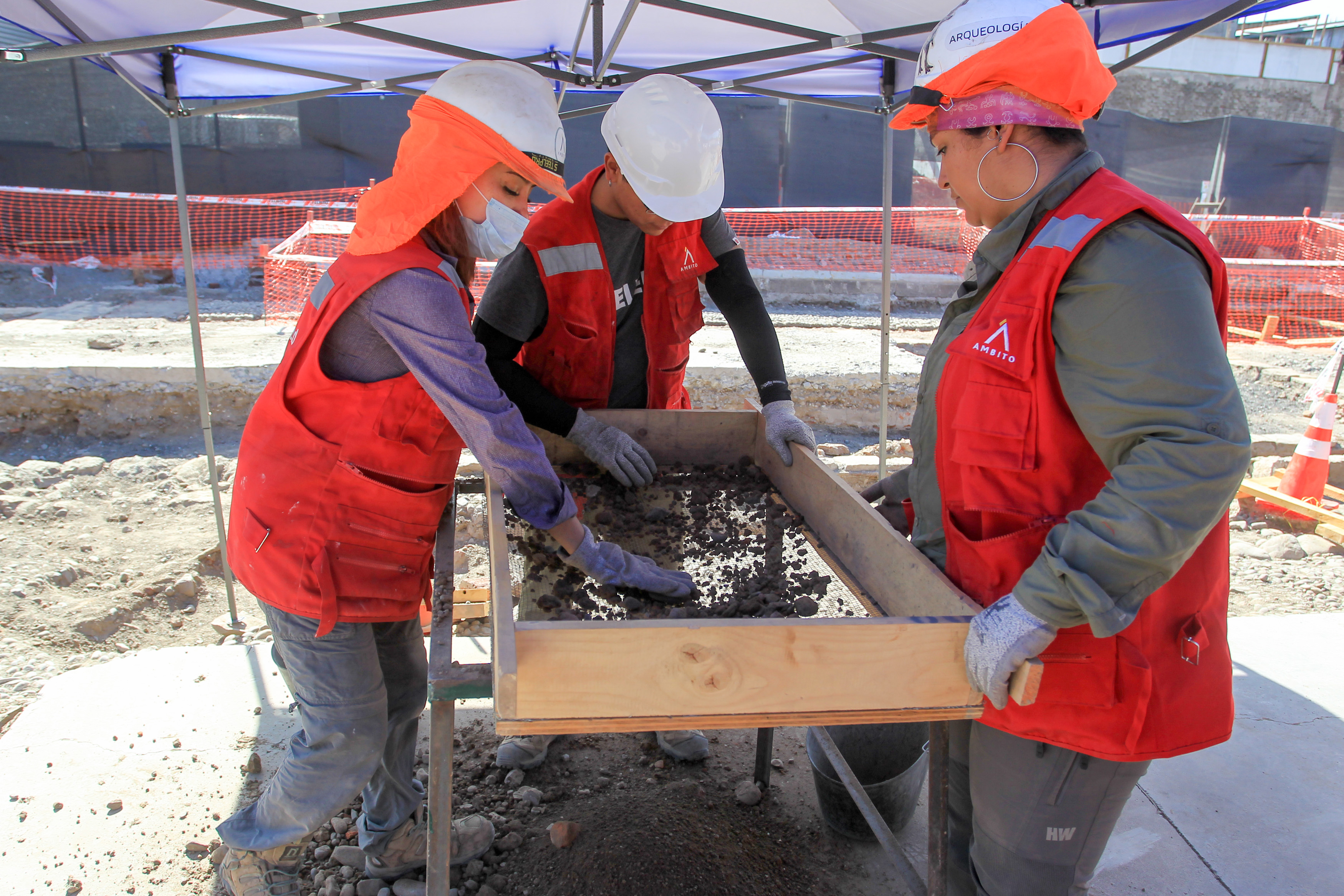 Trabajadores de construcción.