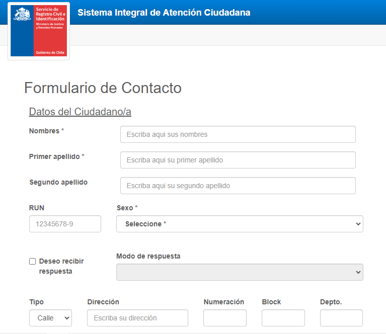 Presentar reclamo al Registro Civil