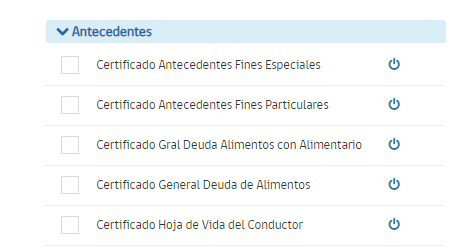 Captura de certificados del Registro Civil.