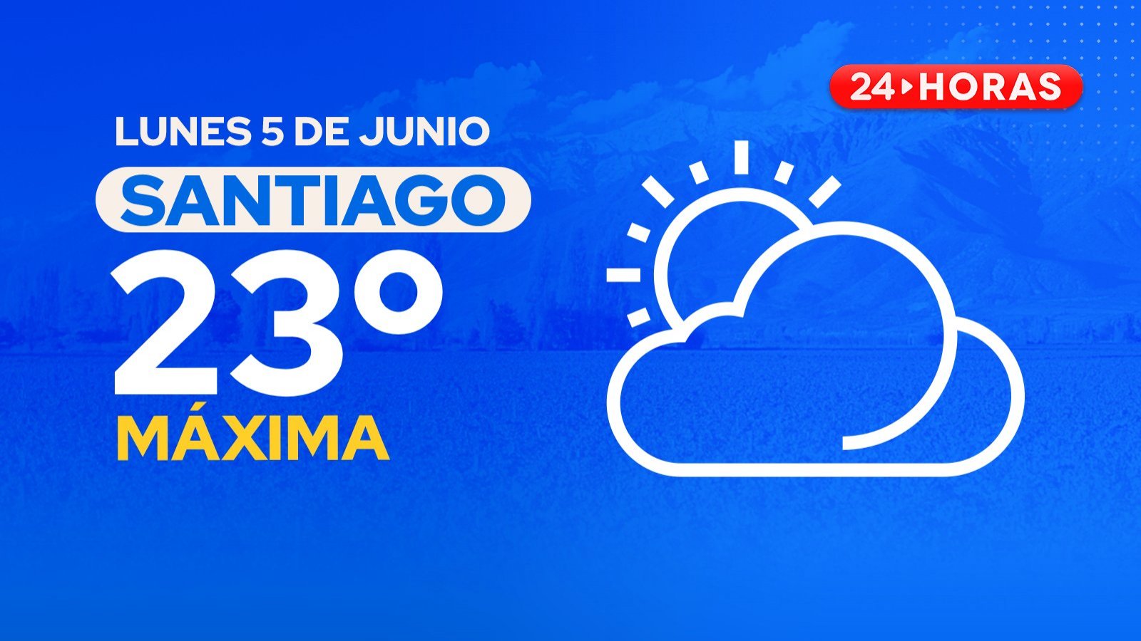 El tiempo en Santiago lunes 5 de junio.
