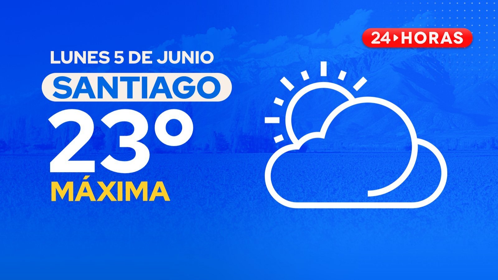 El tiempo en Santiago lunes 5 de junio.