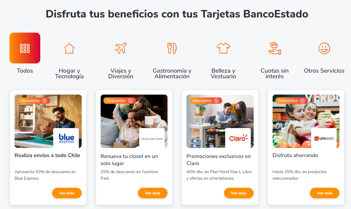 Captura de beneficios de BancoEstado.