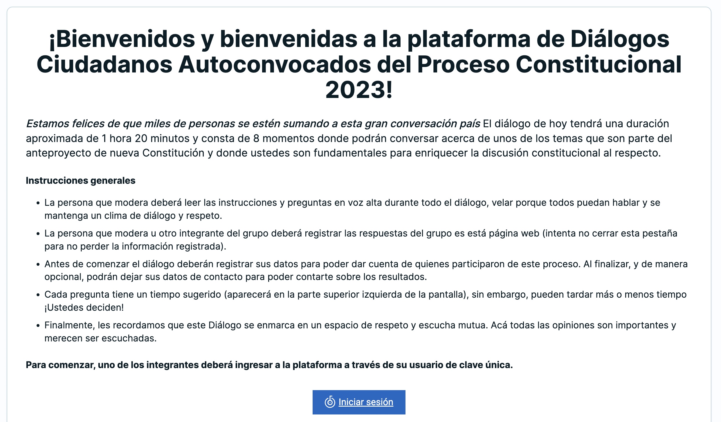 Plataforma diálogos autoconvocados