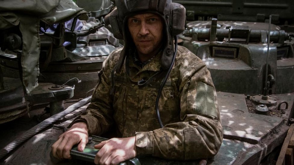 Soldado ucraniano en Donetsk