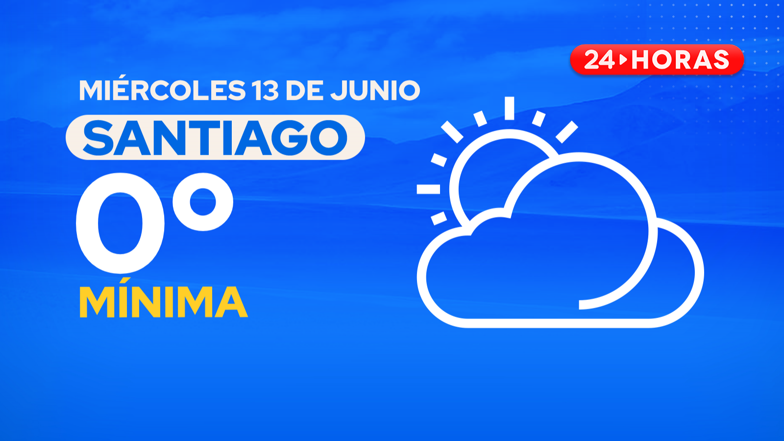 El tiempo en Santiago para el miércoles 14 de junio 2023