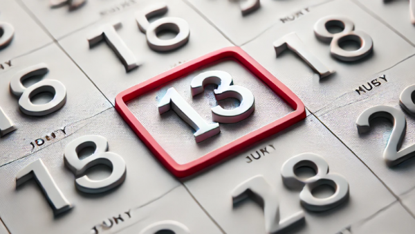 Martes 13 y representación de mala suerte con una persona pisando un chicle.