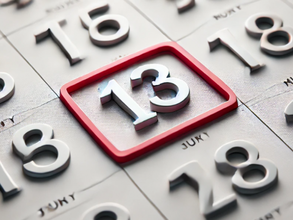 Martes 13 y representación de mala suerte con una persona pisando un chicle.