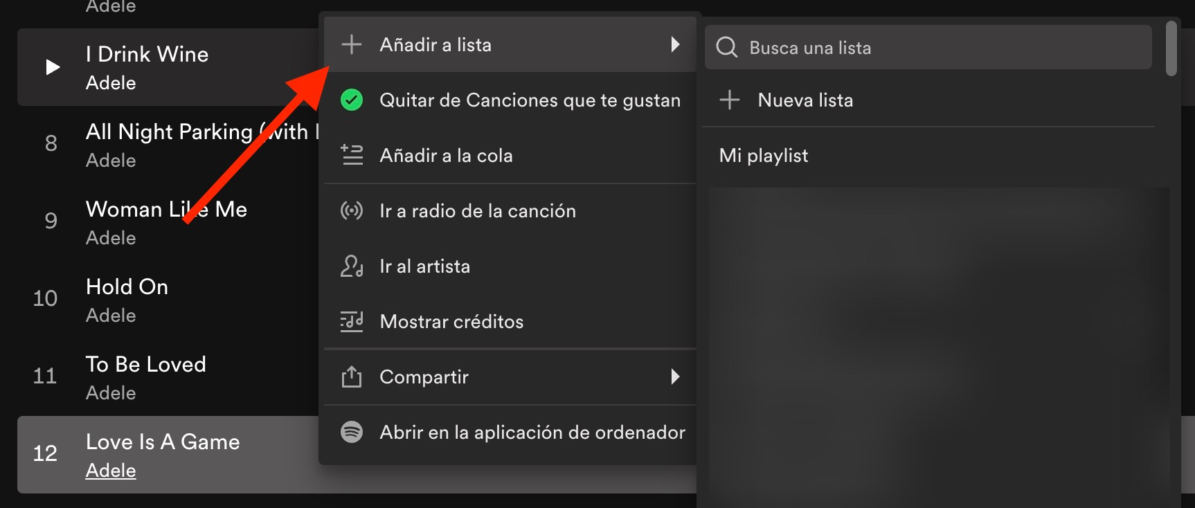 Crear playlist