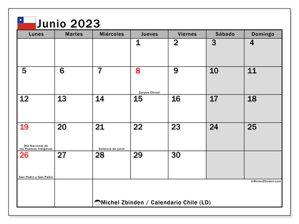 Calendario junio 2023