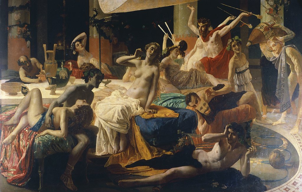 "Las orgías de Mesalina", pintado en 1867-1868 por Federico Faruffini.