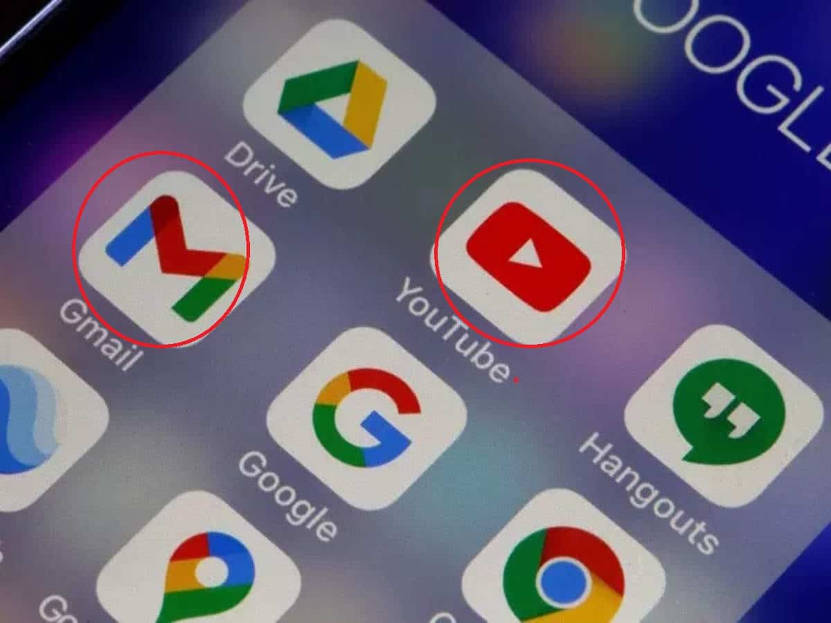Iconos de la apps Gmail y Drive