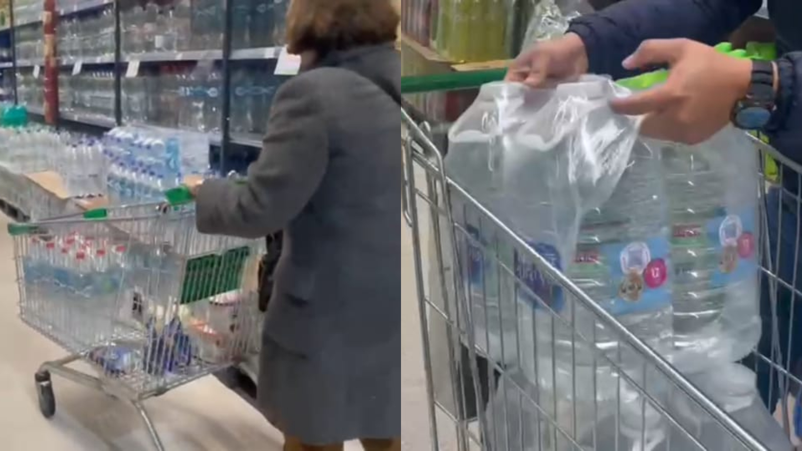 Alta demanda por agua: decenas de personas llegan hasta supermercados por posible corte de agua