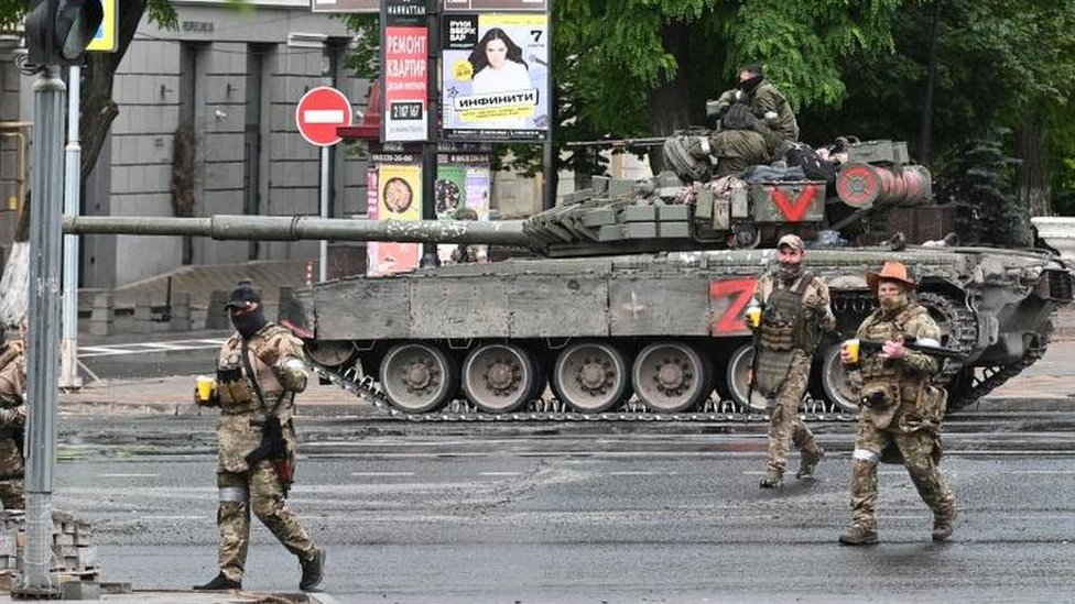 Miembros del Grupo Wagner en Rostov del Don.