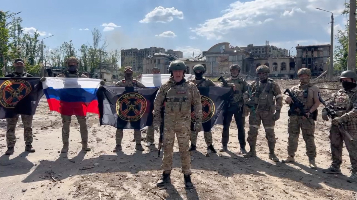 Mercenarios del Grupo Wagner en Bajmut.