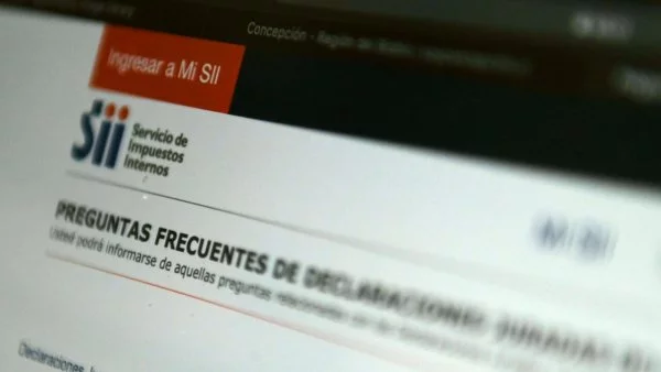 Foto de la página web del SII