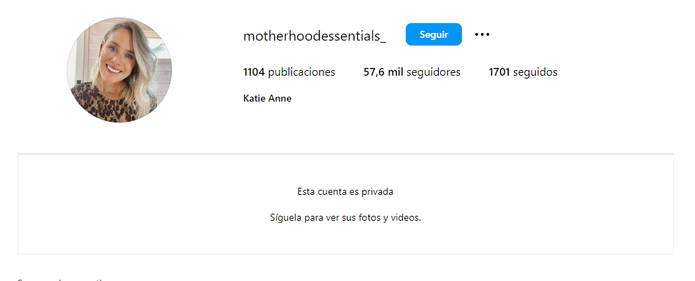 La cuenta de Instagram de Sorensen