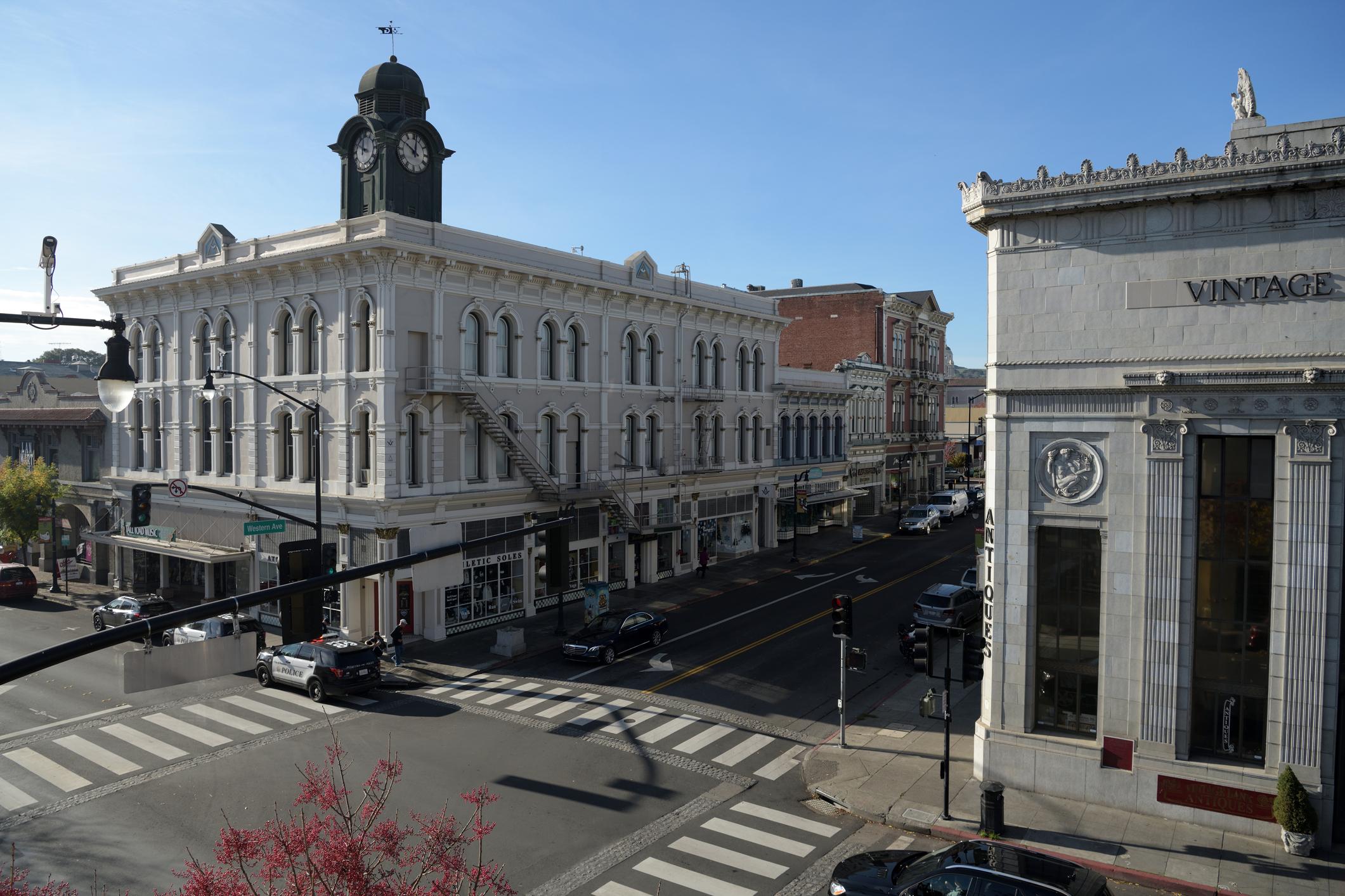 Una vista del centro de Petaluma