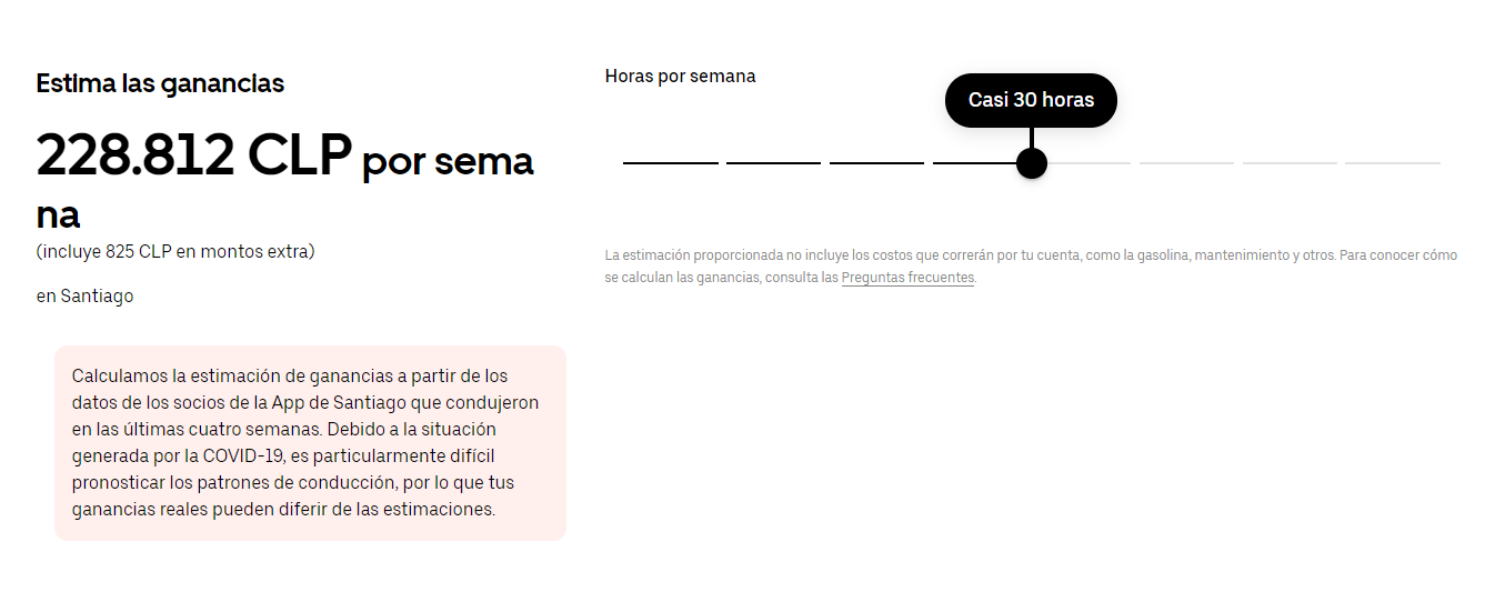 Cuánto gana un conductor Uber