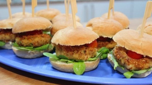 Receta de hamburguesa vegana.