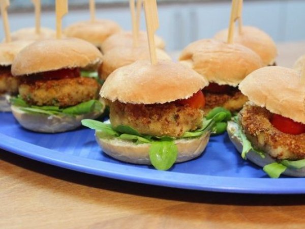 Receta de hamburguesa vegana.