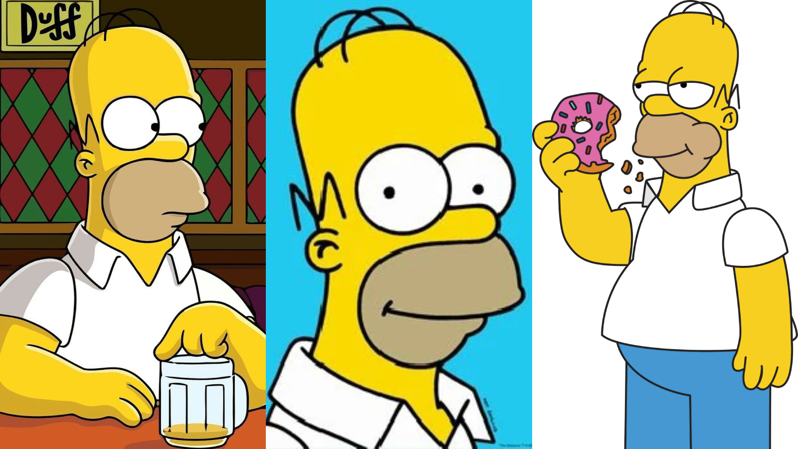 Tres imágenes de Homero Simpson