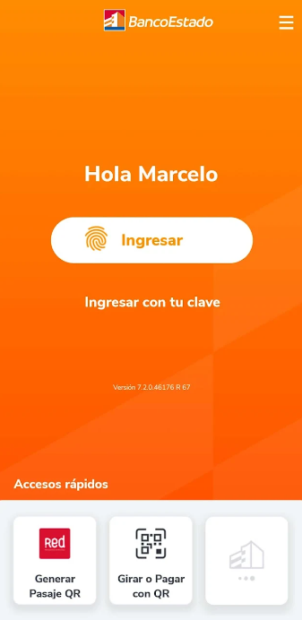 Captura de app BancoEstado.