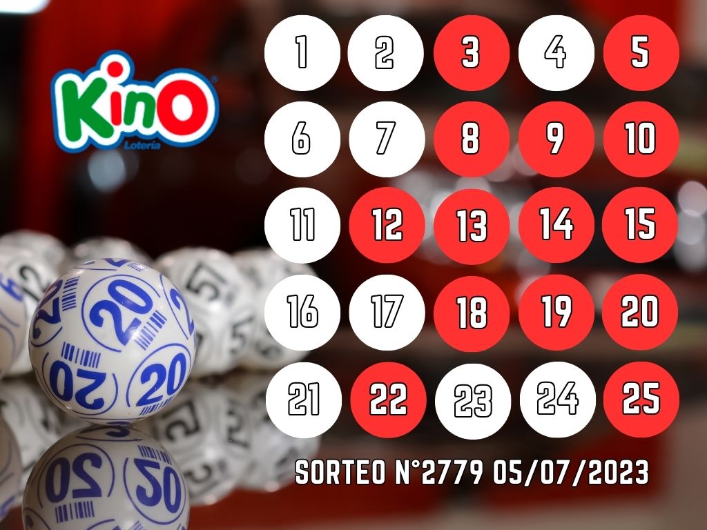 Resultado sorteo Kino miércoles 5 de  julio.