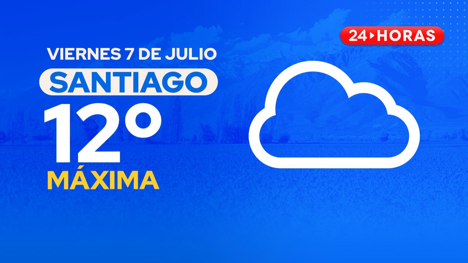El tiempo en Santiago: viernes 7 de julio 2023