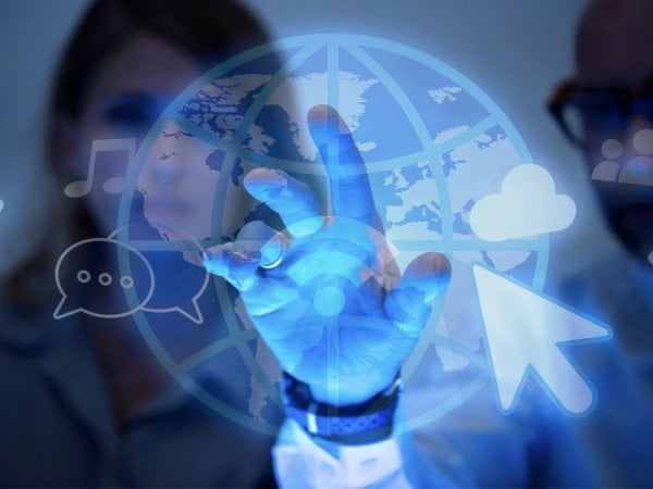 Graphic representation of internet.