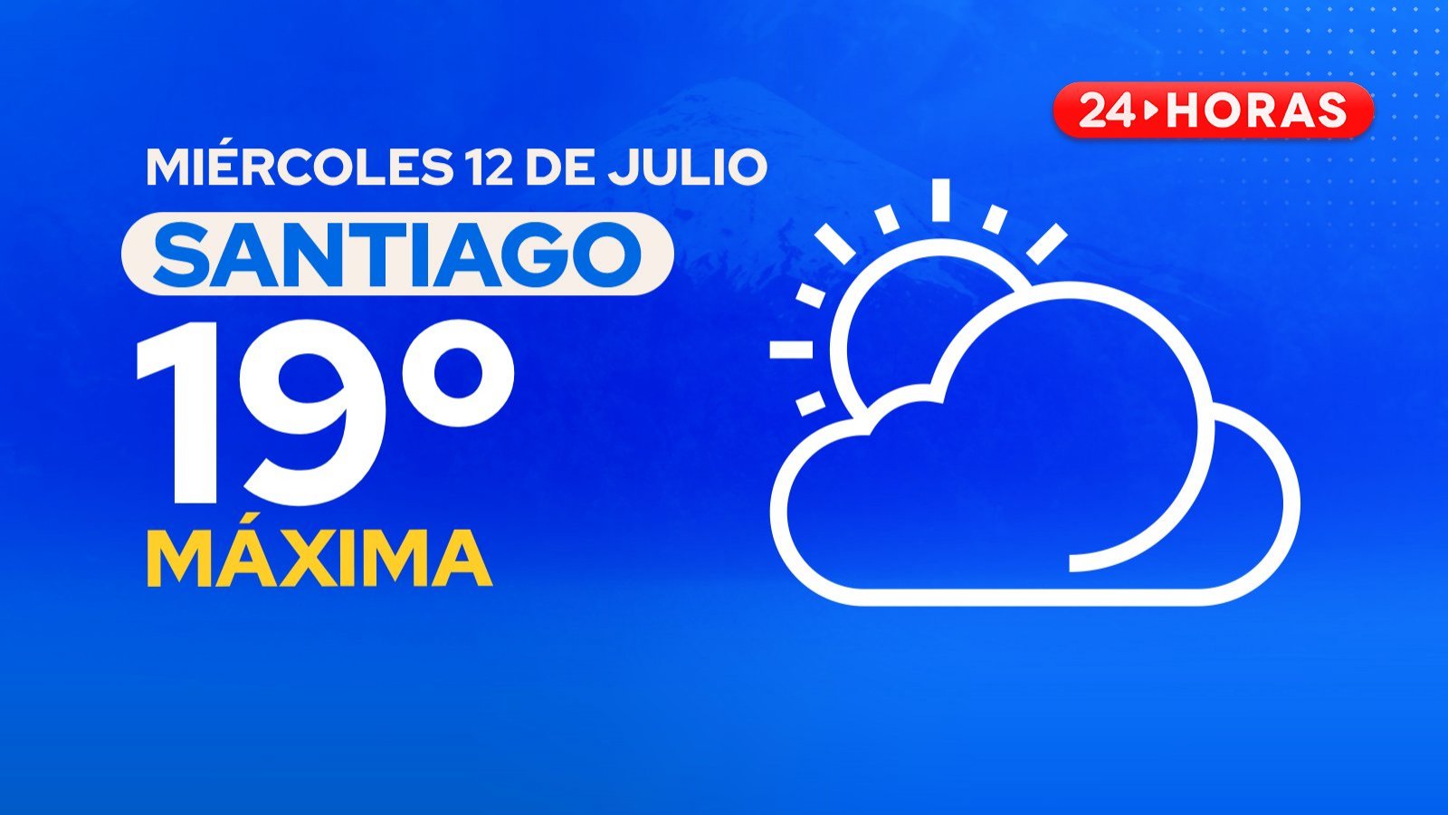 El tiempo en Santiago: miércoles 12 de julio 2023
