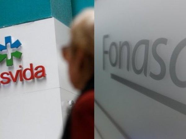 Logos de una isapre y Fonasa.