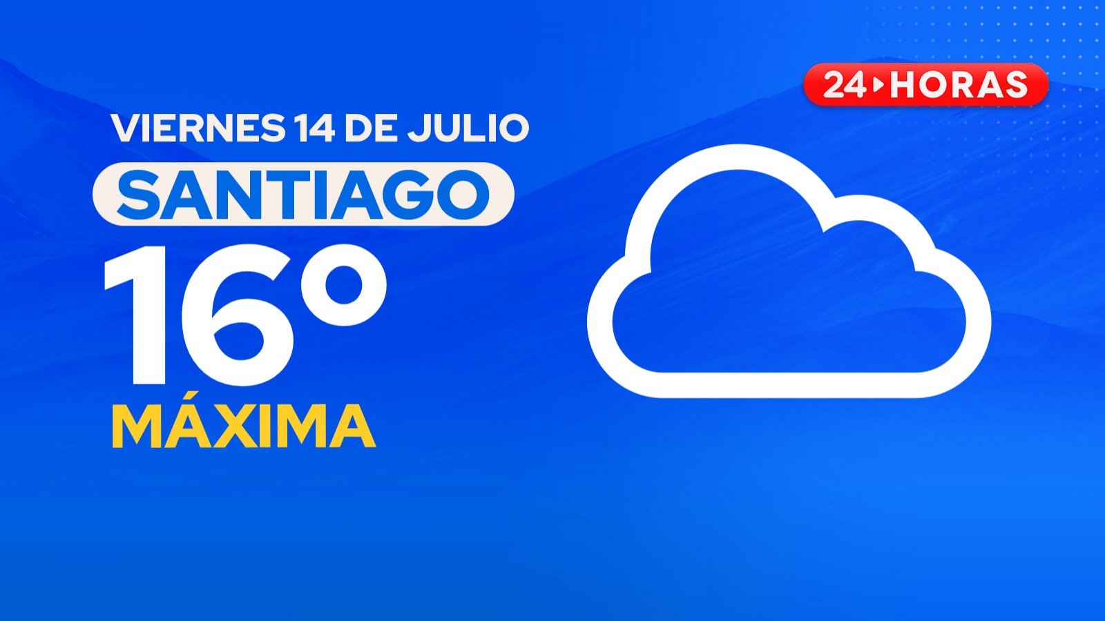 El tiempo en Santiago: viernes 14 de julio 2023